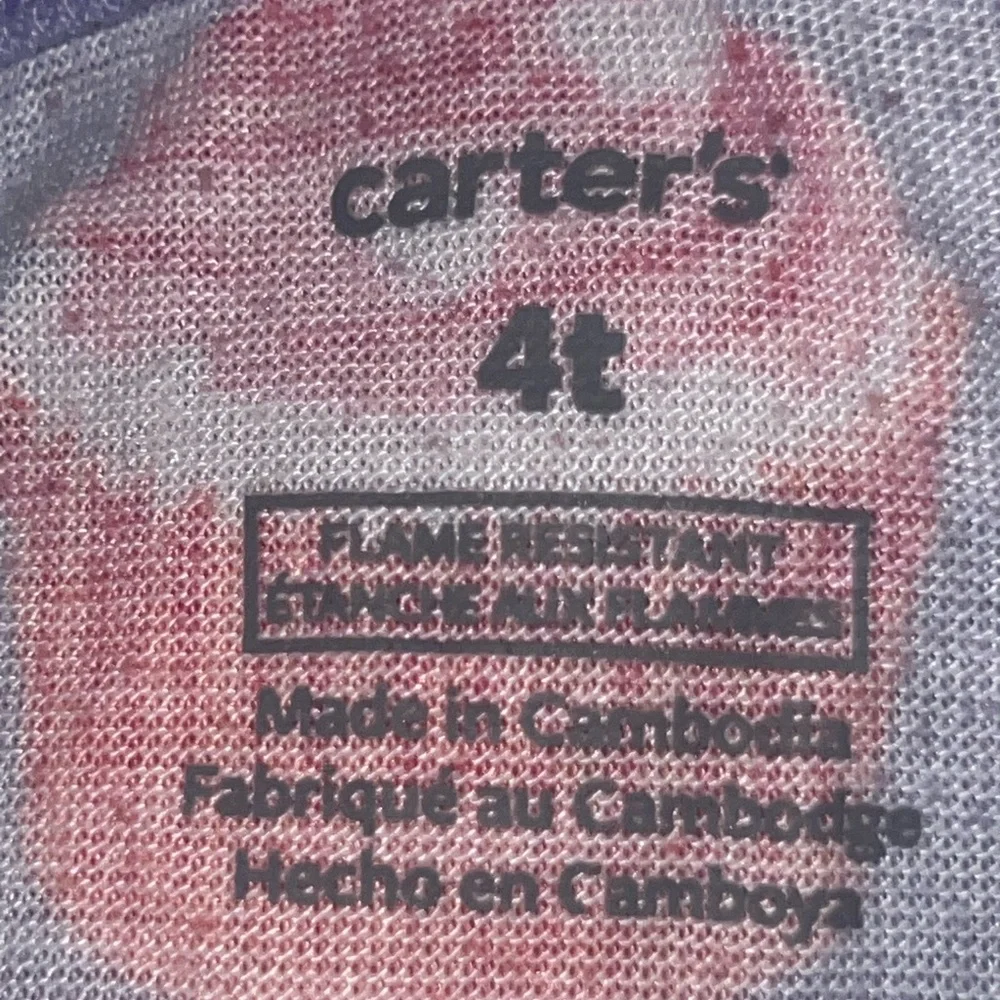 Carters 4T Girls' Purple Cupcake Print Long-Sleeve Pajama Dress